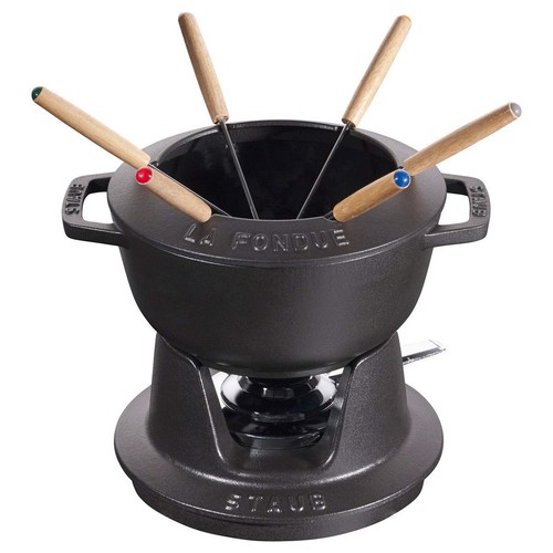 Staub fondue set - with, forks
