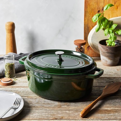 Staub 33cm cocotte basil green - staub,