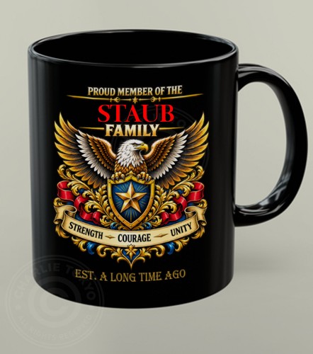 Staub family eagle - crest, black