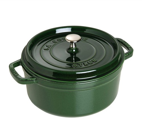 Staub round cocotte basil - staub,