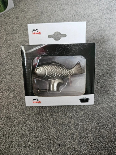 Staub fish knob stainless - fish, knob,